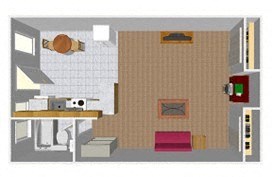 THE BRUNSWICK Floor Plan at Raritan Crossing Apartment Homes, New Brunswick, NJ